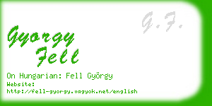 gyorgy fell business card